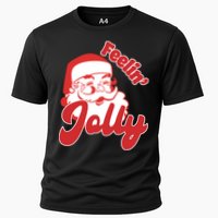 Feelin Jolly Santa Claus Christmas Holiday Cooling Performance Crew T-Shirt