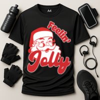 Feelin Jolly Santa Claus Christmas Holiday Cooling Performance Crew T-Shirt
