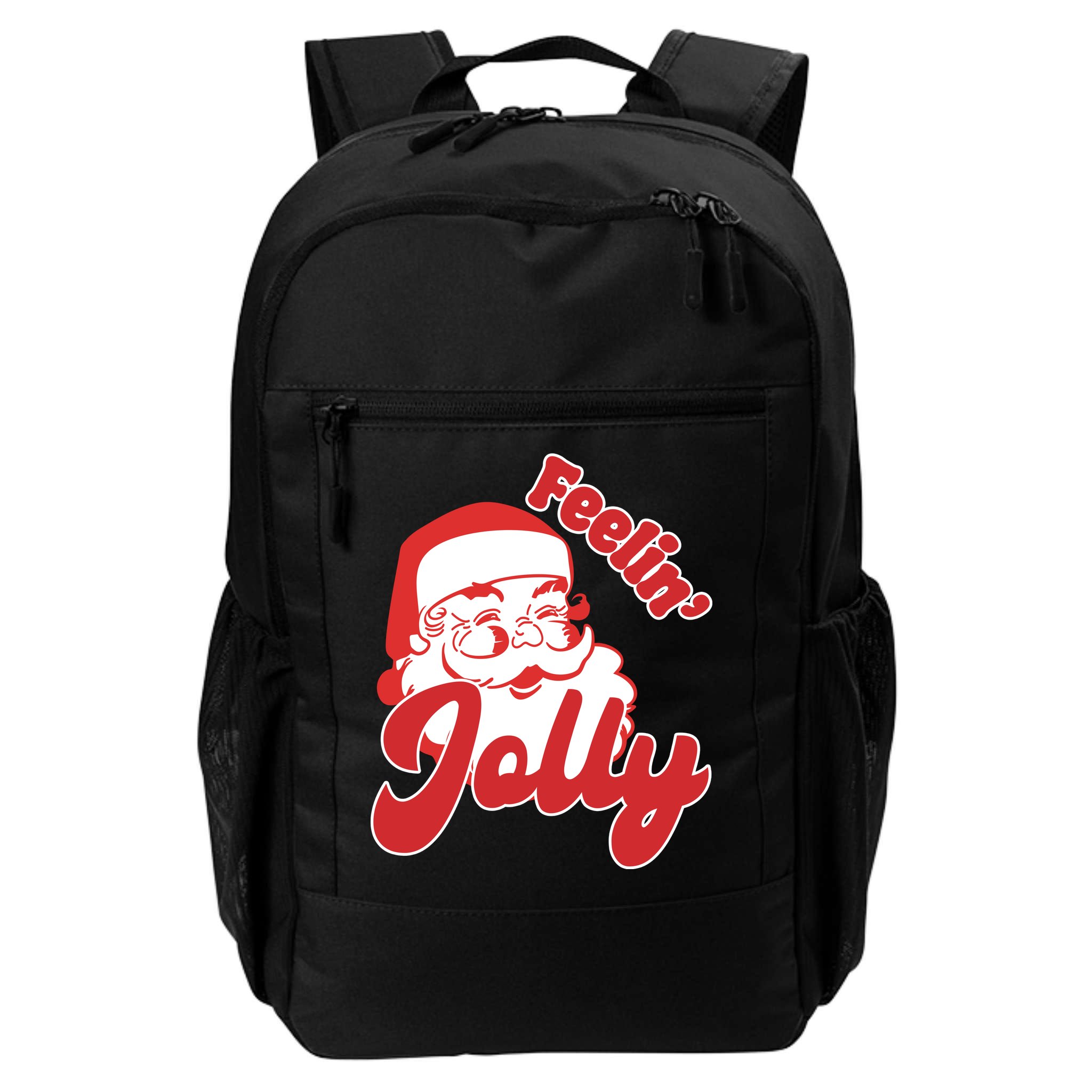 Feelin Jolly Santa Claus Christmas Holiday Backpack