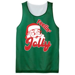 Feelin Jolly Santa Claus Christmas Holiday Mesh Reversible Basketball Jersey Tank