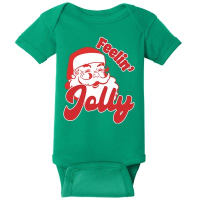 Feelin Jolly Santa Claus Christmas Holiday Baby Bodysuit