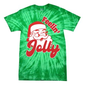 Feelin Jolly Santa Claus Christmas Holiday Tie-Dye T-Shirt