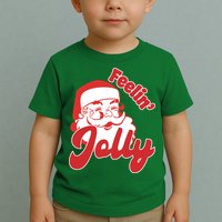 Feelin Jolly Santa Claus Christmas Holiday Toddler T-Shirt