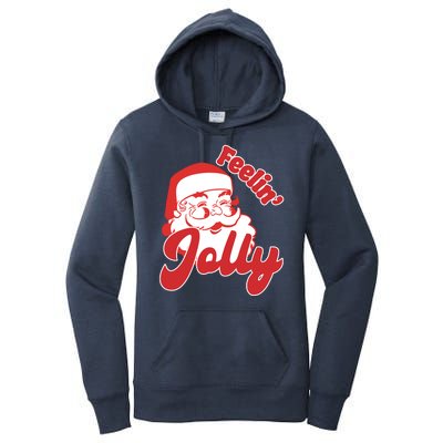 Feelin Jolly Santa Claus Christmas Holiday Women's Pullover Hoodie