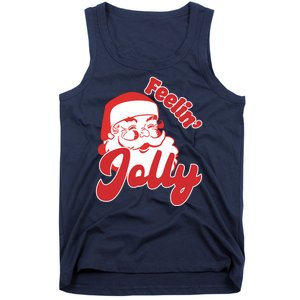 Feelin Jolly Santa Claus Christmas Holiday Tank Top