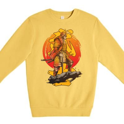 Firey Japanese Samurai Warrior Premium Crewneck Sweatshirt