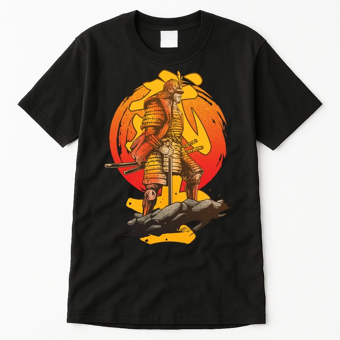 Firey Japanese Samurai Warrior Tall T-Shirt