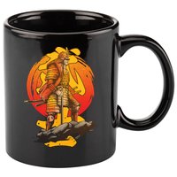 Firey Japanese Samurai Warrior 11oz C Handle Ceramic Mug