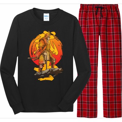 Firey Japanese Samurai Warrior Long Sleeve Pajama Set