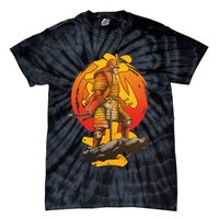 Firey Japanese Samurai Warrior Tie-Dye T-Shirt