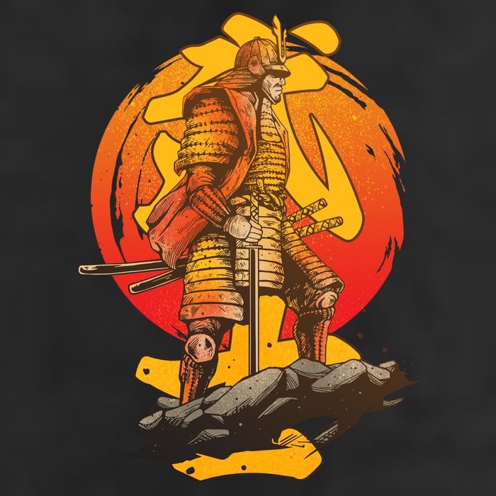 Firey Japanese Samurai Warrior Hat