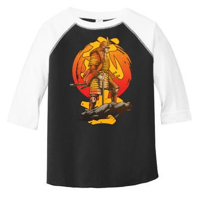 Firey Japanese Samurai Warrior Toddler Fine Jersey T-Shirt