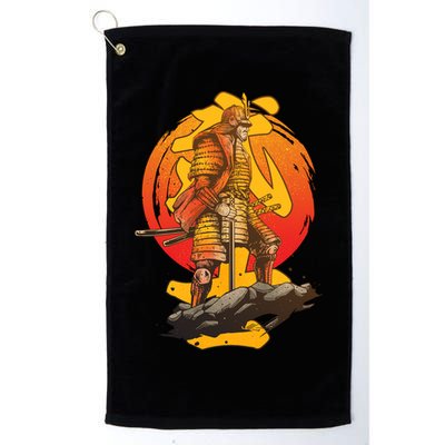 Firey Japanese Samurai Warrior Golf Towel