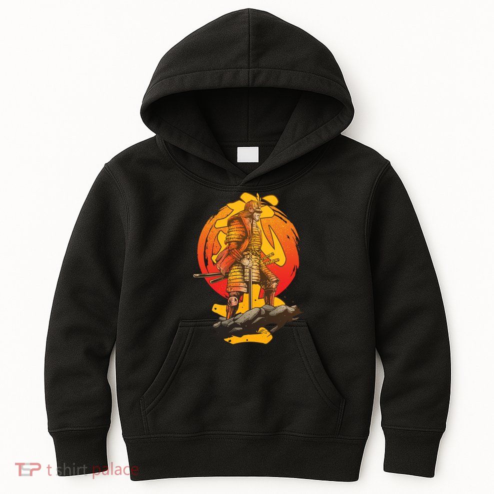 Firey Japanese Samurai Warrior Kids Hoodie