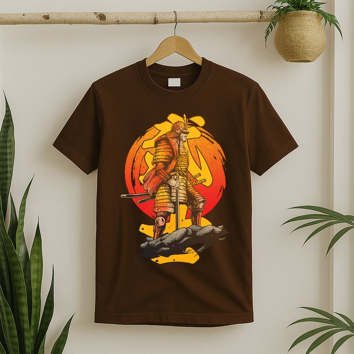 Firey Japanese Samurai Warrior T-Shirt