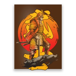 Firey Japanese Samurai Warrior Poster