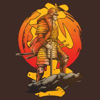Firey Japanese Samurai Warrior Poster