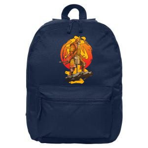 Firey Japanese Samurai Warrior 16 in Basic Backpack