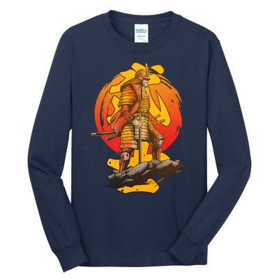 Firey Japanese Samurai Warrior Tall Long Sleeve T-Shirt