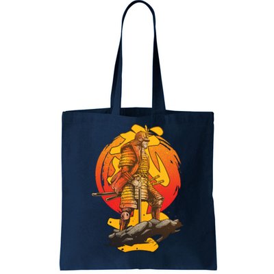 Firey Japanese Samurai Warrior Tote Bag