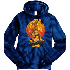 Firey Japanese Samurai Warrior Tie Dye Hoodie