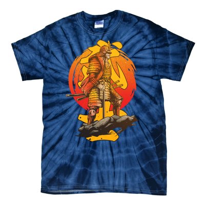 Firey Japanese Samurai Warrior Tie-Dye T-Shirt