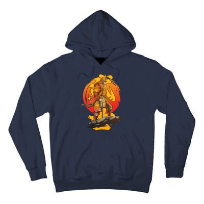 Firey Japanese Samurai Warrior Tall Hoodie