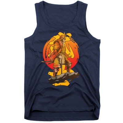 Firey Japanese Samurai Warrior Tank Top