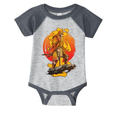 Firey Japanese Samurai Warrior Infant Baby Jersey Bodysuit