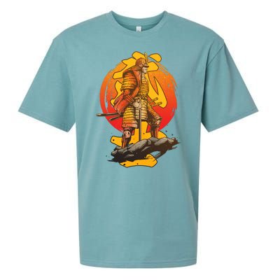 Firey Japanese Samurai Warrior Sueded Cloud Jersey T-Shirt