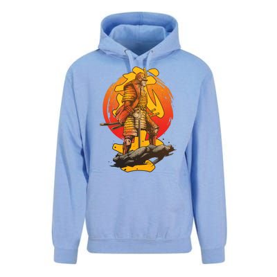 Firey Japanese Samurai Warrior Unisex Surf Hoodie