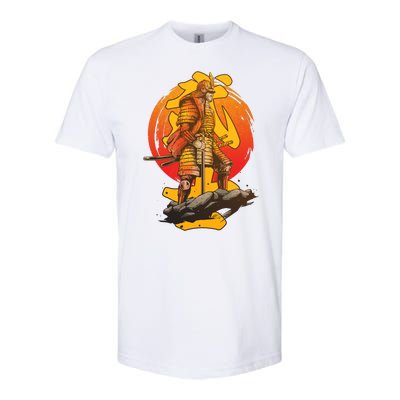 Firey Japanese Samurai Warrior Softstyle CVC T-Shirt