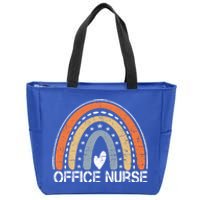 Funny Job Title Worker Vintage Rainbow Office Nurse Cute Gift Zip Tote Bag