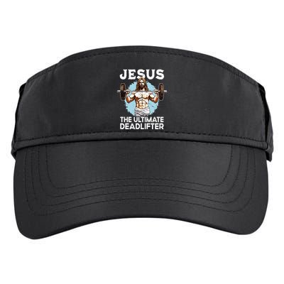 Funny Jesus The Ultimate Deadlifter Funny Christian Gym Meaningful Gift Adult Drive Performance Visor