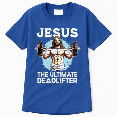Funny Jesus The Ultimate Deadlifter Funny Christian Gym Meaningful Gift Tall T-Shirt