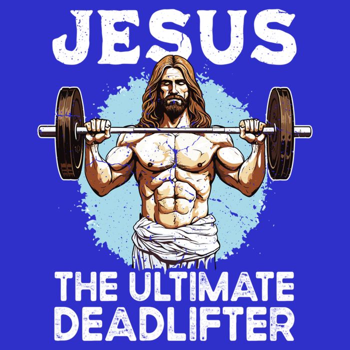 Funny Jesus The Ultimate Deadlifter Funny Christian Gym Meaningful Gift 16 in Basic Backpack