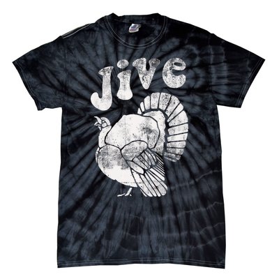 Funny Jive Thanksgiving Turkey Day Retro Holiday Tie-Dye T-Shirt