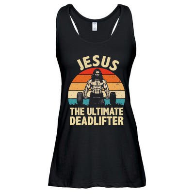 Funny Jesus The Ultimate Deadlifter For Gym Ladies Essential Flowy Tank