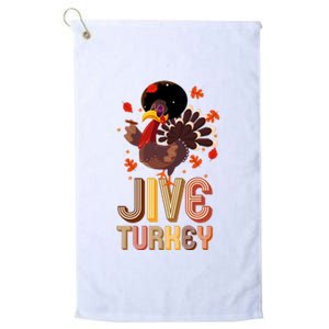 Funny Jive Turkey Thanksgiving Holiday Festive Turkey Platinum Collection Golf Towel