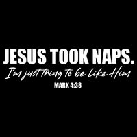 Funny Jesus Took Naps I'm Just Tring To Be Like Him Mark 4 38 Stripe Pom Pom Beanie