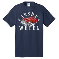 Funny Jesus Take The Wheel Classic Hot Rod Car Tall T-Shirt