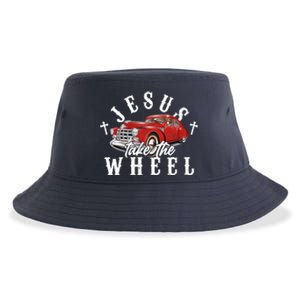 Funny Jesus Take The Wheel Classic Hot Rod Car Sustainable Bucket Hat