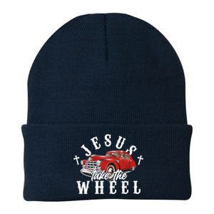 Funny Jesus Take The Wheel Classic Hot Rod Car Knit Cap Winter Beanie