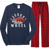 Funny Jesus Take The Wheel Classic Hot Rod Car Long Sleeve Pajama Set