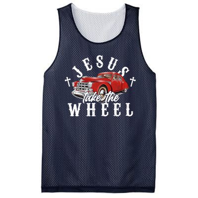 Funny Jesus Take The Wheel Classic Hot Rod Car Mesh Reversible Basketball Jersey Tank