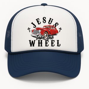 Funny Jesus Take The Wheel Classic Hot Rod Car Trucker Hat