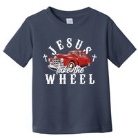 Funny Jesus Take The Wheel Classic Hot Rod Car Toddler T-Shirt