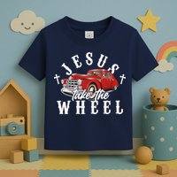 Funny Jesus Take The Wheel Classic Hot Rod Car Toddler T-Shirt