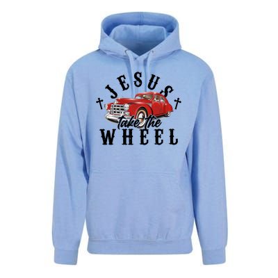 Funny Jesus Take The Wheel Classic Hot Rod Car Unisex Surf Hoodie