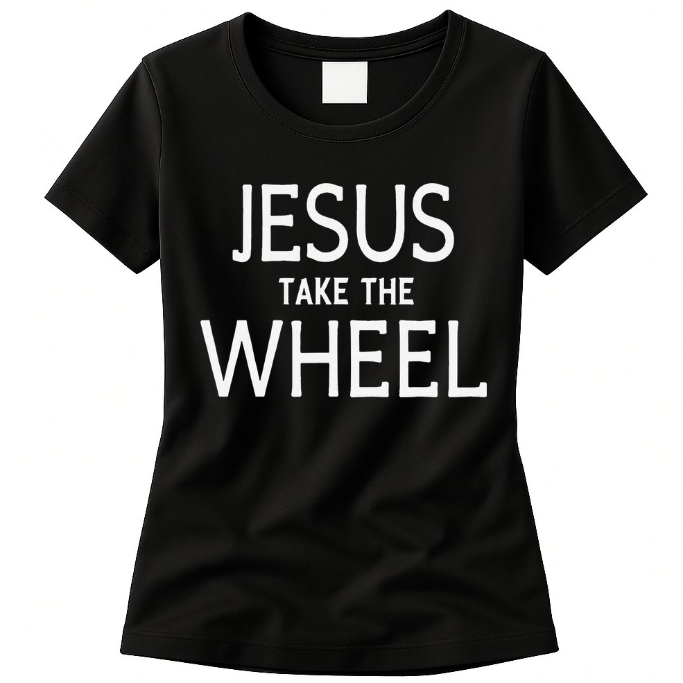 Funny Jesus Take The Wheel Happy Easter Family Gift Womens T-Shirt